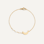 Crescent Tiny Moon Bracelet - Liora Monroe