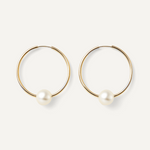 Eden Luma Pearl Hoops - Liora Monroe