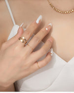 Solace Hammered Cuff Ring - Liora Monroe