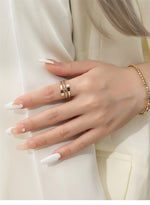 Solace Hammered Cuff Ring - Liora Monroe