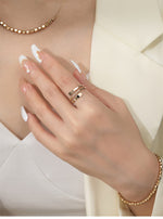 Solace Hammered Cuff Ring - Liora Monroe