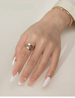 Solace Hammered Cuff Ring - Liora Monroe