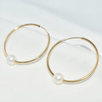 Eden Luma Pearl Hoops - Liora Monroe