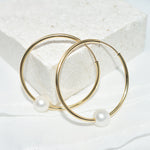 Eden Luma Pearl Hoops - Liora Monroe