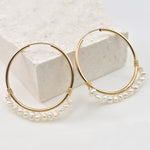 Glace Lux Pearl Hoops - Liora Monroe