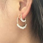 Glace Lux Pearl Hoops - Liora Monroe