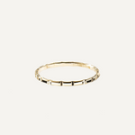 Gold ring on a white background