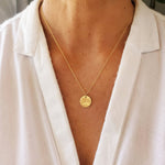 Nova Hammered Circle Necklace - Liora Monroe