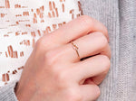Hand showing the same gold filled ring