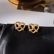 Aurea Knot Heart Studs