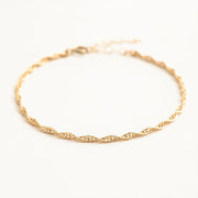 Serene Singapore Twist Chain Bracelet - Liora Monroe
