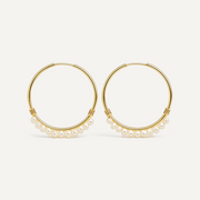 Glace Lux Pearl Hoops - Liora Monroe