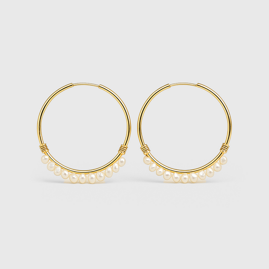 Glace Lux Pearl Hoops