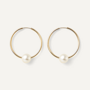 Eden Luma Pearl Hoops - Liora Monroe