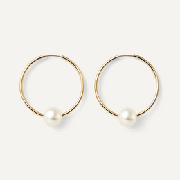 Eden Luma Pearl Hoops - Liora Monroe