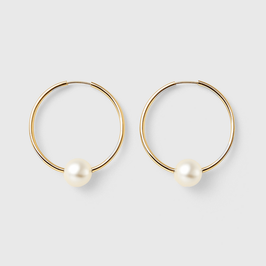 Eden Luma Pearl Hoops