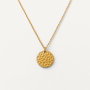 Nova Hammered Circle Necklace - Liora Monroe