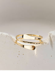 Solace Hammered Cuff Ring - Liora Monroe