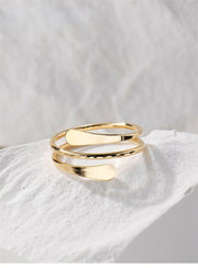 Solace Hammered Cuff Ring - Liora Monroe