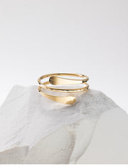 Solace Hammered Cuff Ring - Liora Monroe