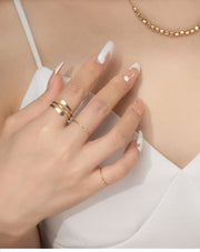 Solace Hammered Cuff Ring - Liora Monroe