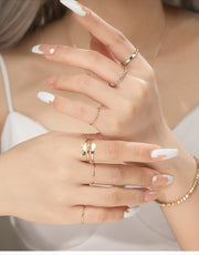 Solace Hammered Cuff Ring - Liora Monroe