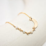 Crescent Tiny Moon Bracelet - Liora Monroe