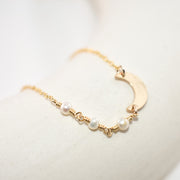 Crescent Tiny Moon Bracelet - Liora Monroe