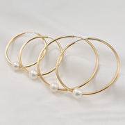 Eden Luma Pearl Hoops - Liora Monroe