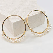 Glace Lux Pearl Hoops - Liora Monroe